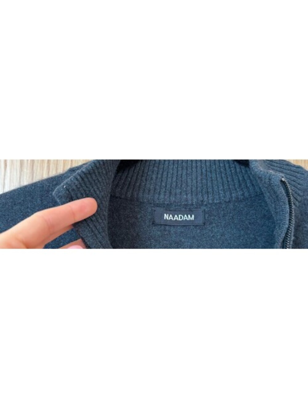 NAADAM 100% Cashmere Sweater Mini Dress Dark Blue Size Small - Picture 5 of 6
